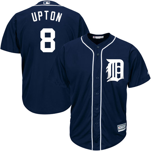 Tigers #8 Justin Upton Navy Blue Cool Base Stitched Youth MLB Jersey